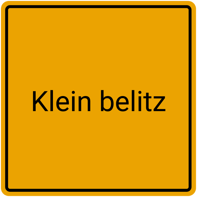 Meldebestätigung Klein Belitz